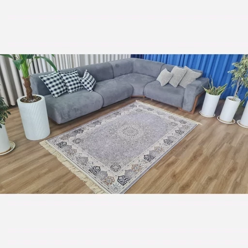 فرش ماشینی چاپی | فرشینه هازان ترک طرح طوسی سنتی h224 (پس کرایه) فرش ماشینی چاپی | فرشینه هازان ترک طرح طوسی سنتی h224 (پس کرایه) - Image 4
