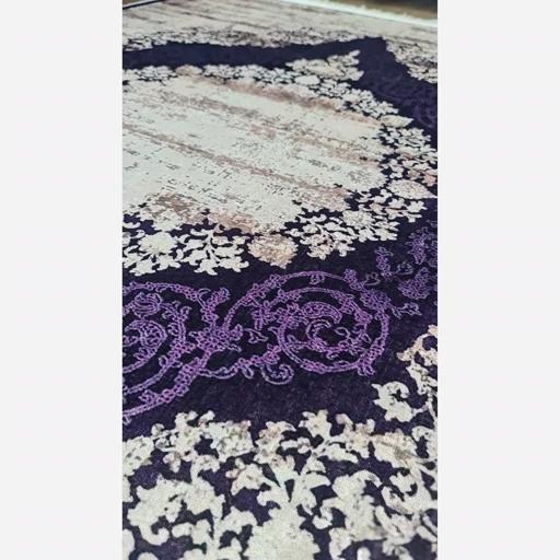 فرش ماشینی چاپی | فرشینه هازان ترک طرح وینتیج بنفش کد h232 (پس کرایه) فرش ماشینی چاپی | فرشینه هازان ترک طرح وینتیج بنفش کد h232 (پس کرایه) - Image 8
