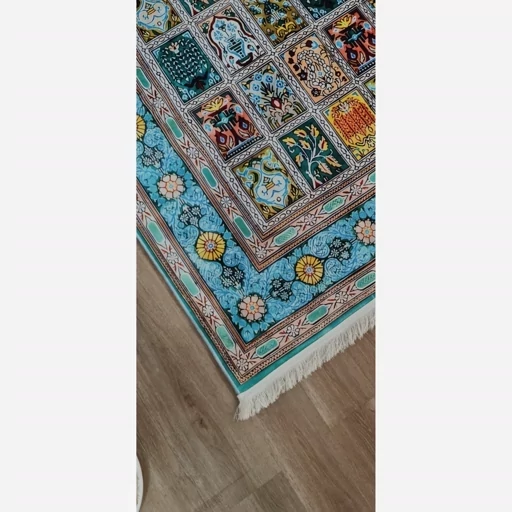 فرشینه هازان ترک طرح سنتی خشتی (پس کرایه) فرشینه هازان ترک طرح سنتی خشتی (پس کرایه) - Image 4