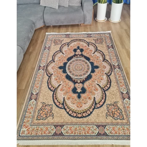 فرش ماشینی چاپی | فرشینه هازان ترک طرح کرم سنتی 108 (پس کرایه) فرش ماشینی چاپی | فرشینه هازان ترک طرح کرم سنتی 108 (پس کرایه) - Image 5