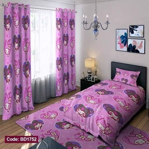 ست فانتزی روتختی چاپی دخترانه کرومی کد bd1752 (پس کرایه) ست فانتزی روتختی چاپی دخترانه کرومی کد bd1752 (پس کرایه)