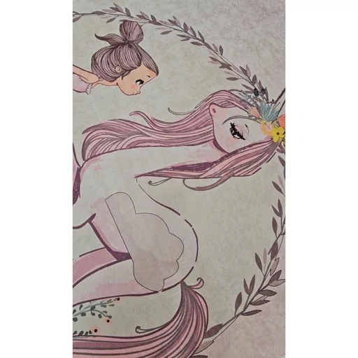 فرش کودک دخترانه طرح اسب تک شاخ زمینه صورتی کد C165 (پس کرایه) فرش کودک دخترانه طرح اسب تک شاخ زمینه صورتی کد C165 (پس کرایه) - Image 4