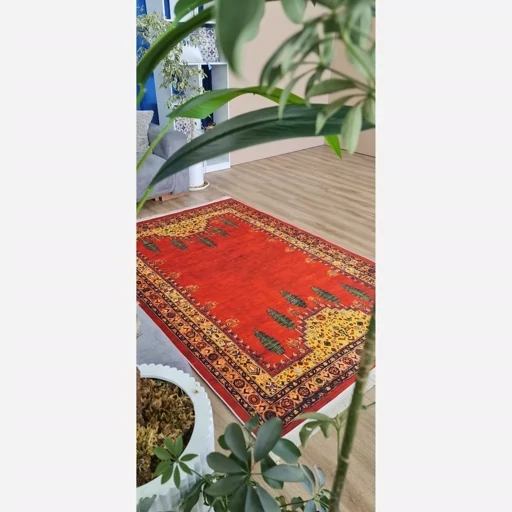 فرشینه مخمل قشقایی طرح سنتی لاکی (پس کرایه) فرشینه مخمل قشقایی طرح سنتی لاکی (پس کرایه) - Image 8