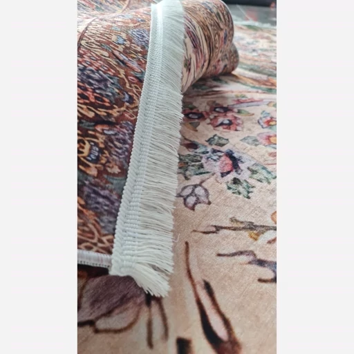 فرش ماشینی چاپی | فرشینه هازان ترک طرح سنتی گل و بلبل 028 (پس کرایه) فرش ماشینی چاپی | فرشینه هازان ترک طرح سنتی گل و بلبل 028 (پس کرایه) - Image 4