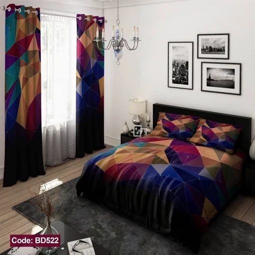 ست فانتزی روتختی 6 تیکه شامل لحاف ملافه کشدار 2 عدد روبالشی کد BD522 (پس کرایه) ست فانتزی روتختی 6 تیکه شامل لحاف ملافه کشدار 2 عدد روبالشی کد BD522 (پس کرایه)