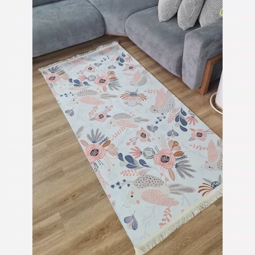 فرش ماشینی چاپی | فرشینه مخمل طرح گل و کبوتر R111 (پس کرایه) فرش ماشینی چاپی | فرشینه مخمل طرح گل و کبوتر R111 (پس کرایه) - Image 2