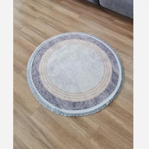 فرش ماشینی چاپی | فرشینه مخمل گرد مینیمال کد C05 (پس کرایه) فرش ماشینی چاپی | فرشینه مخمل گرد مینیمال کد C05 (پس کرایه) - Image 4