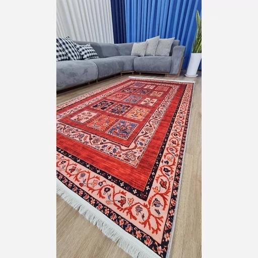 فرش ماشینی چاپی | فرشینه هازان ترک طرح سنتی لاکی کد 092 (پس کرایه) فرش ماشینی چاپی | فرشینه هازان ترک طرح سنتی لاکی کد 092 (پس کرایه) - Image 6