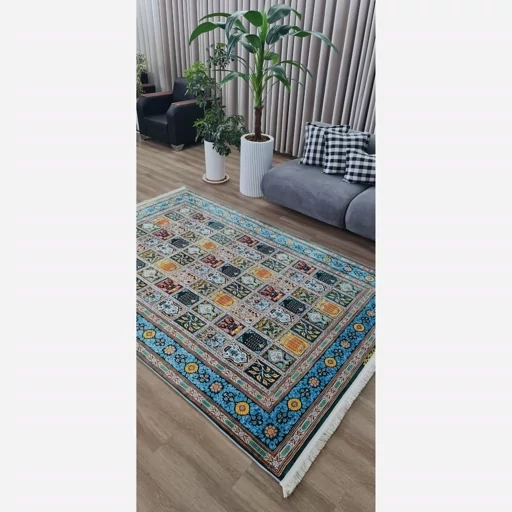 فرشینه هازان ترک طرح سنتی خشتی (پس کرایه) فرشینه هازان ترک طرح سنتی خشتی (پس کرایه) - Image 6