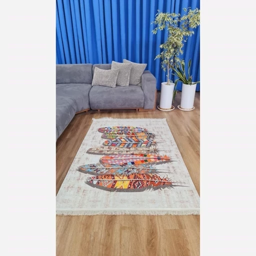 فرش کناره و فرش راهرو جنس مخمل تُرک طرح پَر کد h261 (پس کرایه) فرش کناره و فرش راهرو جنس مخمل تُرک طرح پَر کد h261 (پس کرایه) - Image 3