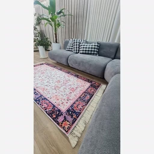 فرش کناره و راهرویی هازان ترک طرح افشان صورتی (پس کرایه) فرش کناره و راهرویی هازان ترک طرح افشان صورتی (پس کرایه) - تصویر 5