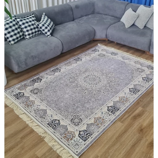 فرش ماشینی چاپی | فرشینه هازان ترک طرح طوسی سنتی h224 (پس کرایه) فرش ماشینی چاپی | فرشینه هازان ترک طرح طوسی سنتی h224 (پس کرایه)