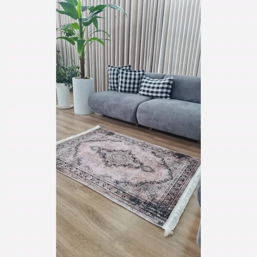 فرش ماشینی چاپی | فرشینه مخمل طرح نسکافه ای وینتیج 142 (پس کرایه) فرش ماشینی چاپی | فرشینه مخمل طرح نسکافه ای وینتیج 142 (پس کرایه) - Image 3