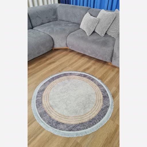 فرش ماشینی چاپی | فرشینه مخمل گرد مینیمال کد C05 (پس کرایه) فرش ماشینی چاپی | فرشینه مخمل گرد مینیمال کد C05 (پس کرایه) - Image 5