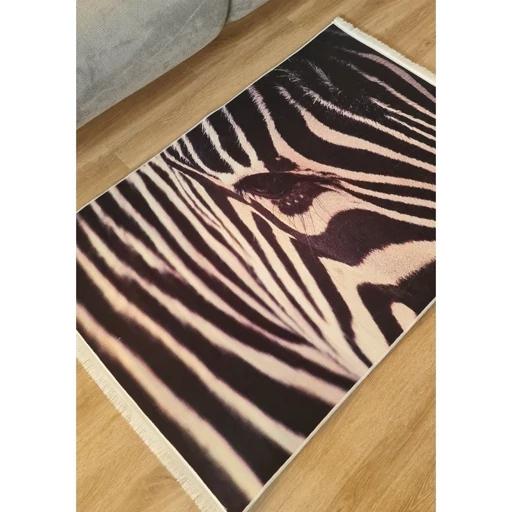 فرش ماشینی چاپی | فرشینه هازان ترک طرح گورخر (پس کرایه) فرش ماشینی چاپی | فرشینه هازان ترک طرح گورخر (پس کرایه) - Image 2