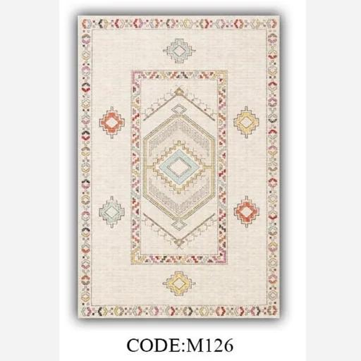 فرش ماشینی چاپی | فرشینه هازان ترک طرح سنتی کد M126 (پس کرایه) فرش ماشینی چاپی | فرشینه هازان ترک طرح سنتی کد M126 (پس کرایه) - Image 3