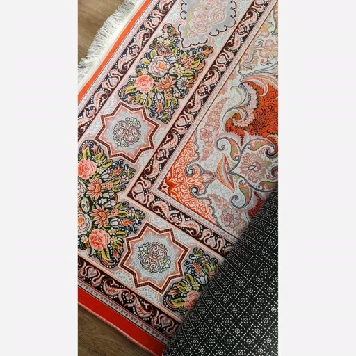 فرش ماشینی چاپی | فرشینه مخمل طرح سنتی قرمز 099 (پس کرایه) فرش ماشینی چاپی | فرشینه مخمل طرح سنتی قرمز 099 (پس کرایه) - Image 4