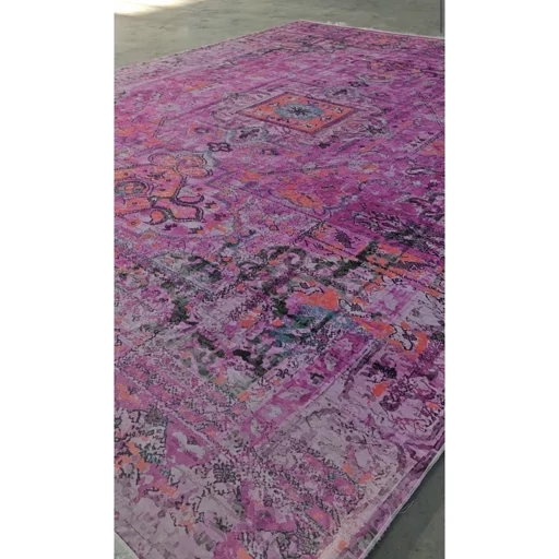 فرشینه هازان ترک صورتی وینتیج مدرن کد M193 (پس کرایه) فرشینه هازان ترک صورتی وینتیج مدرن کد M193 (پس کرایه) - Image 6