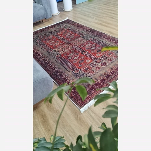 فرش ماشینی چاپی | فرشینه هازان ترک طرح سنتی لاکی کد 156 (پس کرایه) فرش ماشینی چاپی | فرشینه هازان ترک طرح سنتی لاکی کد 156 (پس کرایه) - Image 3