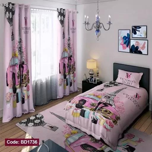 ست فانتزی رو تختی چاپی دخترانه طرح فشن پاریس کد bd1736 (پس کرایه) ست فانتزی رو تختی چاپی دخترانه طرح فشن پاریس کد bd1736 (پس کرایه)