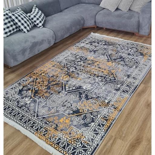 فرش ماشینی چاپی | فرشینه هازان ترک طرح طوسی وینتیج (پس کرایه) فرش ماشینی چاپی | فرشینه هازان ترک طرح طوسی وینتیج (پس کرایه)