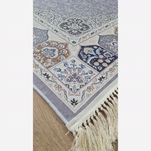 فرش ماشینی چاپی | فرشینه هازان ترک طرح طوسی سنتی h224 (پس کرایه) فرش ماشینی چاپی | فرشینه هازان ترک طرح طوسی سنتی h224 (پس کرایه) - Image 2