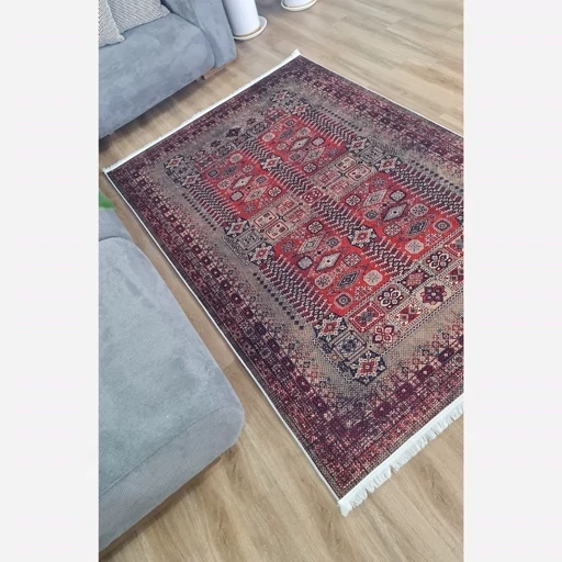 فرش ماشینی چاپی | فرشینه هازان ترک طرح سنتی لاکی کد 156 (پس کرایه) فرش ماشینی چاپی | فرشینه هازان ترک طرح سنتی لاکی کد 156 (پس کرایه) - Image 9