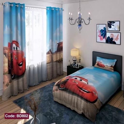 ست فانتزی روتختی چاپی پسرانه طرح مک کویین کد bd802 (پس کرایه) ست فانتزی روتختی چاپی پسرانه طرح مک کویین کد bd802 (پس کرایه)