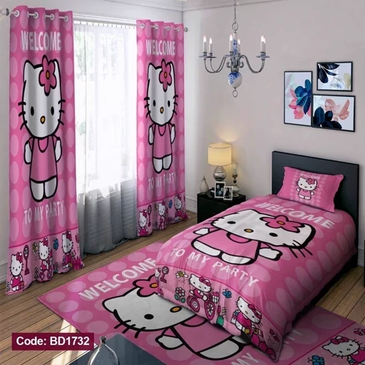 ست فانتزی روتختی چاپی دخترانه کیتی کد bd1732 (پس کرایه) ست فانتزی روتختی چاپی دخترانه کیتی کد bd1732 (پس کرایه)