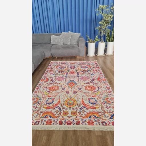 فرش ماشینی چاپی | فرشینه هازان ترک طرح ابریشمی سنتی 093 (پس کرایه) فرش ماشینی چاپی | فرشینه هازان ترک طرح ابریشمی سنتی 093 (پس کرایه) - Image 6