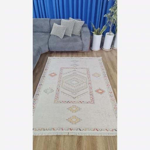 فرش ماشینی چاپی | فرشینه هازان ترک طرح سنتی کد M126 (پس کرایه) فرش ماشینی چاپی | فرشینه هازان ترک طرح سنتی کد M126 (پس کرایه) - Image 7