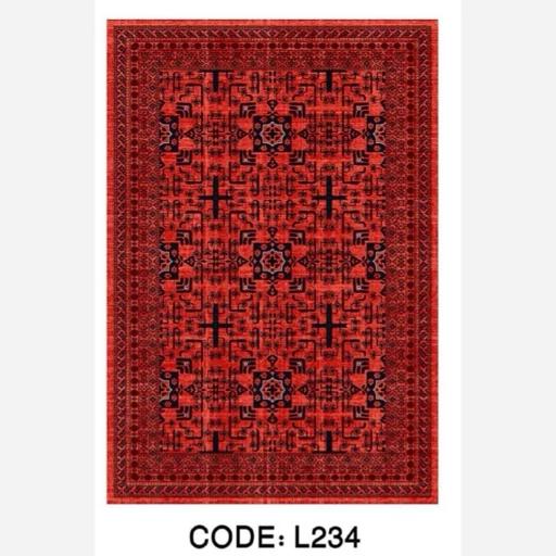 قیمت خرید فرش چاپی هازان ترک طرح قرمزسنتی L234(پس کرایه) قیمت خرید فرش چاپی هازان ترک طرح قرمزسنتی L234(پس کرایه)