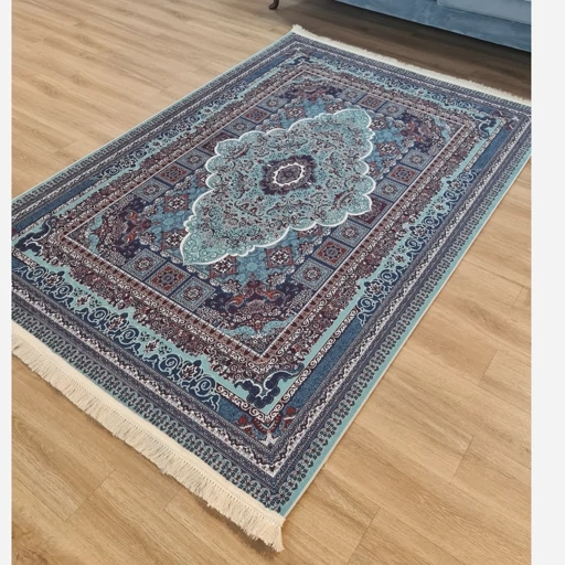 فرشینه طرح مخمل ابریشم بافت مدل سنتی ( پس کرایه ) فرشینه طرح مخمل ابریشم بافت مدل سنتی ( پس کرایه ) - Image 2
