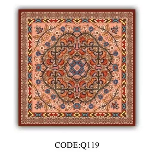 فرش چاپی طرح سنتی مربع مخمل هازان ترک کد Q119 (پس کرایه) فرش چاپی طرح سنتی مربع مخمل هازان ترک کد Q119 (پس کرایه)