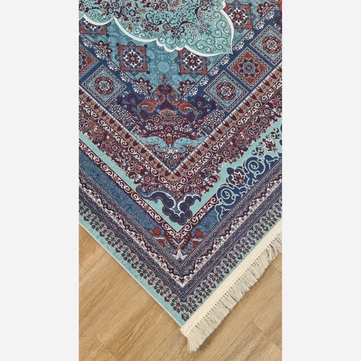 فرشینه طرح مخمل ابریشم بافت مدل سنتی ( پس کرایه ) فرشینه طرح مخمل ابریشم بافت مدل سنتی ( پس کرایه ) - Image 6