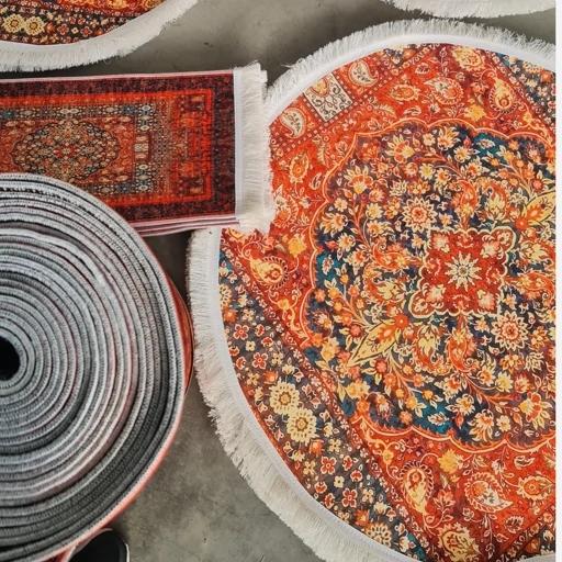 فرشینه مدرن جنس مخمل دایره ای استُپ دار (سفارشی) u111 (پس کرایه) فرشینه مدرن جنس مخمل دایره ای استُپ دار (سفارشی) u111 (پس کرایه)