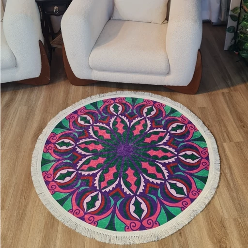 فرشینه گرد مخمل تُرک کد D 158(پس کرایه) فرشینه گرد مخمل تُرک کد D 158(پس کرایه)