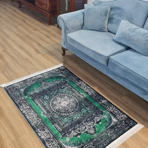 فرشینه مخمل هازان کیفیت گوشتی A+ زمرد L557 (پس کرایه) فرشینه مخمل هازان کیفیت گوشتی A+ زمرد L557 (پس کرایه) - Image 3