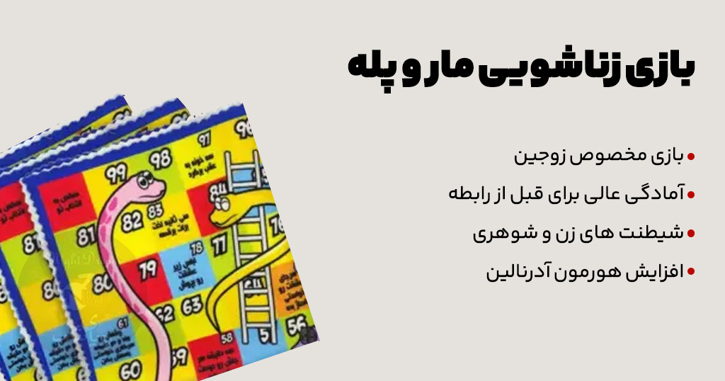 بازی برد گیم مار و پله زناشویی بزرگسالان مار-پله-زناشوییی