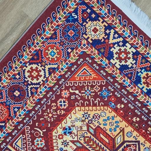 فرشینه مخمل هازان طرح زرشکی قرمز لوکسینو h157(پس کرایه) فرشینه مخمل هازان طرح زرشکی قرمز لوکسینو h157(پس کرایه) - Image 4