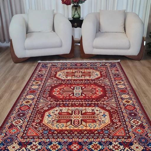 فرشینه مخمل هازان طرح زرشکی قرمز لوکسینو h157(پس کرایه) فرشینه مخمل هازان طرح زرشکی قرمز لوکسینو h157(پس کرایه)
