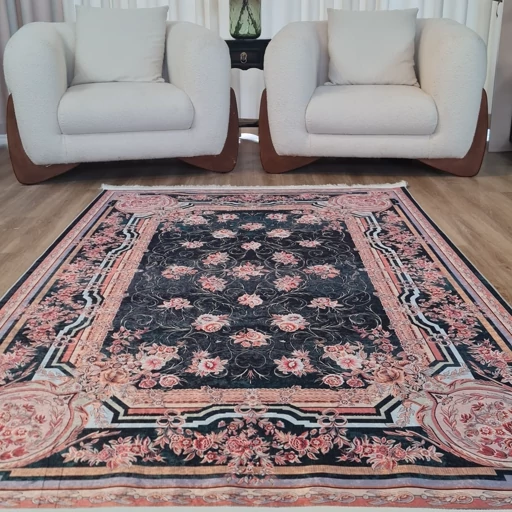 فرشینه مخمل هازان طرح انار هورامانات L316 (پس کرایه) فرشینه مخمل هازان طرح انار هورامانات L316 (پس کرایه) - Image 4