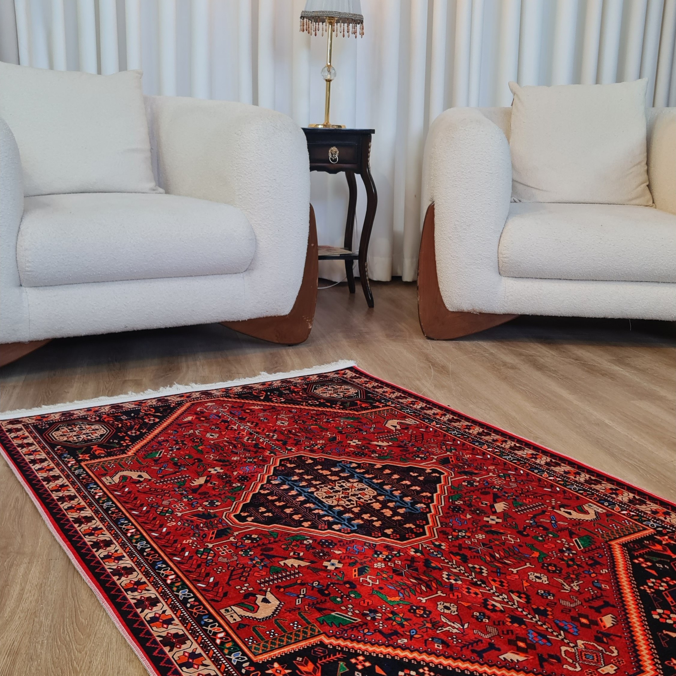 فرشینه مخمل کیفیت هایژنیک گوشتی A+ طرح ترکمن باجی U115 (پس کرایه) فرشینه مخمل کیفیت هایژنیک گوشتی A+ طرح ترکمن باجی U115 (پس کرایه)