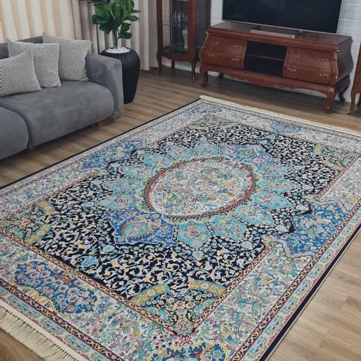 فرشینه مخمل هازان طرح آینه مینا اصفهان A105(پس کرایه) فرشینه مخمل هازان طرح آینه مینا اصفهان A105(پس کرایه) - Image 2