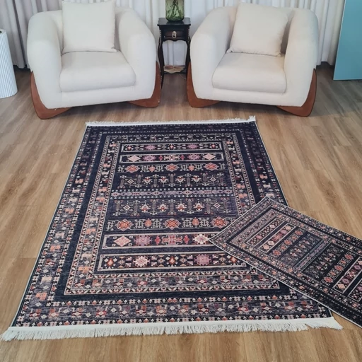 فرشینه مخمل هازان طرح عشایری L283(پس کرایه) فرشینه مخمل هازان طرح عشایری L283(پس کرایه) - Image 5
