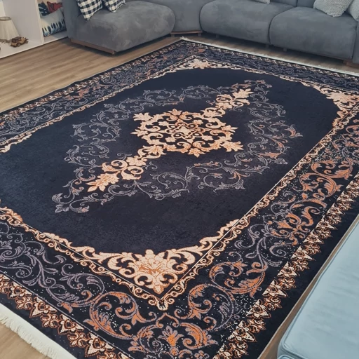 فرشینه مخمل هازان طرح مسیحا زمینه تیره L483(پس کرایه) فرشینه مخمل هازان طرح مسیحا زمینه تیره L483(پس کرایه)