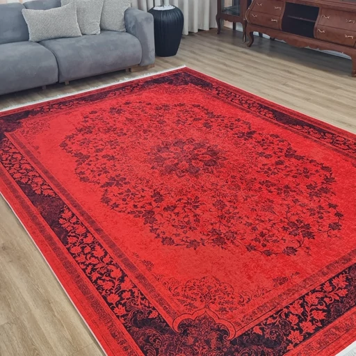 فرشینه مخمل هازان طرح قرمز شمرون u100(پس کرایه) فرشینه مخمل هازان طرح قرمز شمرون u100(پس کرایه) - Image 5