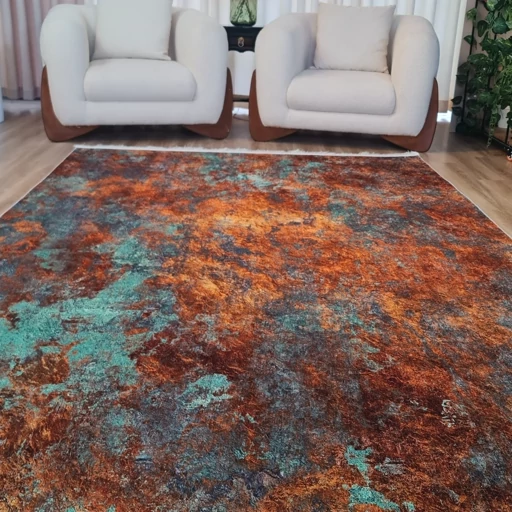 فرشینه مخمل هازان طرح فیروزه سنگ u214(پس کرایه) فرشینه مخمل هازان طرح فیروزه سنگ u214(پس کرایه) - Image 2