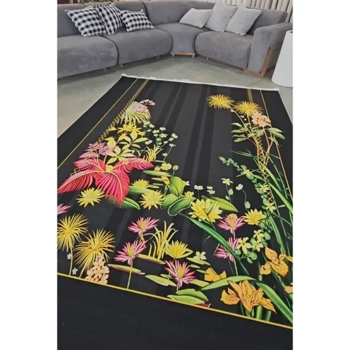 فرش مدرن زمینه مشکی مخمل تُرک اعلا کد M228 (پس کرایه) فرش مدرن زمینه مشکی مخمل تُرک اعلا کد M228 (پس کرایه)