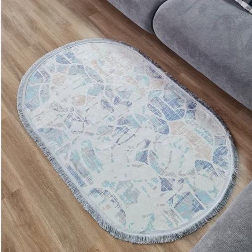 فرش چاپی مخمل بیضی مدرن (پس کرایه) فرش چاپی مخمل بیضی مدرن (پس کرایه)